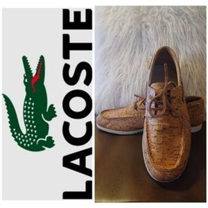 Lacoste Corbon SRW Cork Boat Shoes Size 39.5/ 9